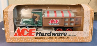 #ad #ad ERTL 1925 Ace Hardware Stake Truck w Barrels 9th Edition 1:34 Scale Die cast $22.99