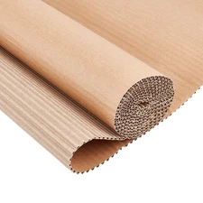 78.7x13.7" Brown Single Face Corrugated Cardboard Roll for Packing Mailing