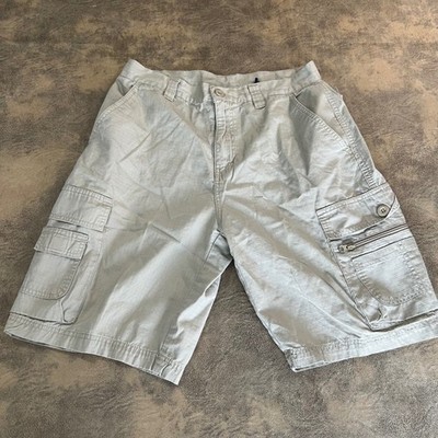 Bugle Boy Cargo Shorts Mens 32(30) Khaki Tan Ripstop Cotton VTG 90s y2k