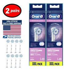 Oral-B Sensitive Clean Replacement Brush Heads 8 Count x 2 Pairs FREE SHIPPING