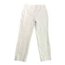 Spanx Women's Medium The Perfect Pant Slim Straight Leg White Pull On Trousers