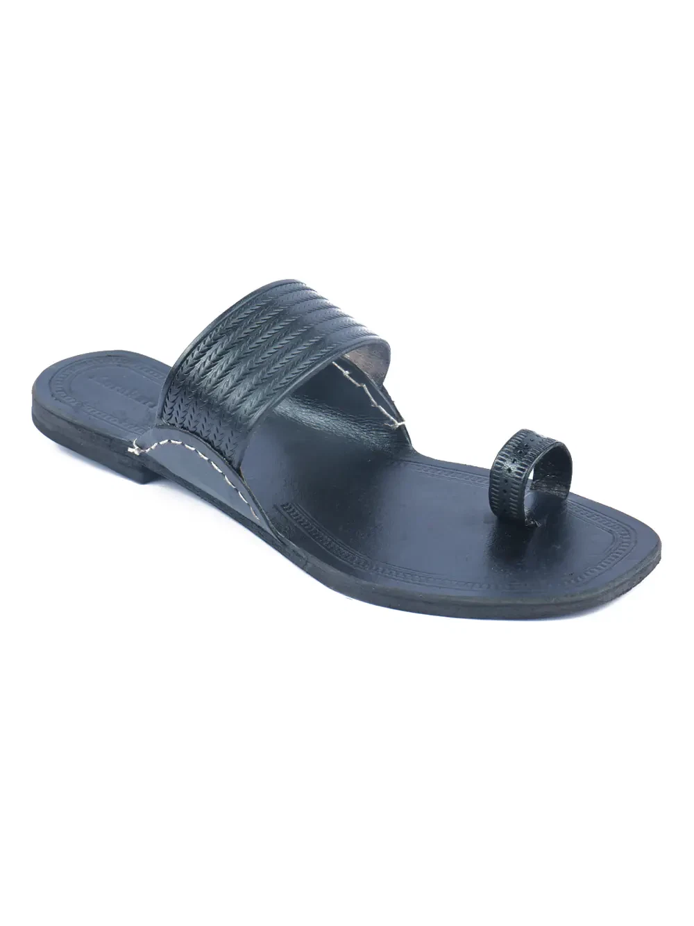 Men's Kolhapuri Leather Jutti Mojari Ethnic Flat Flip Flop Sandal US 8-12