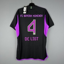 Bayern Munich Matthijs de Ligt Away Jersey Adidas Shirt Men L Season 2023-2024