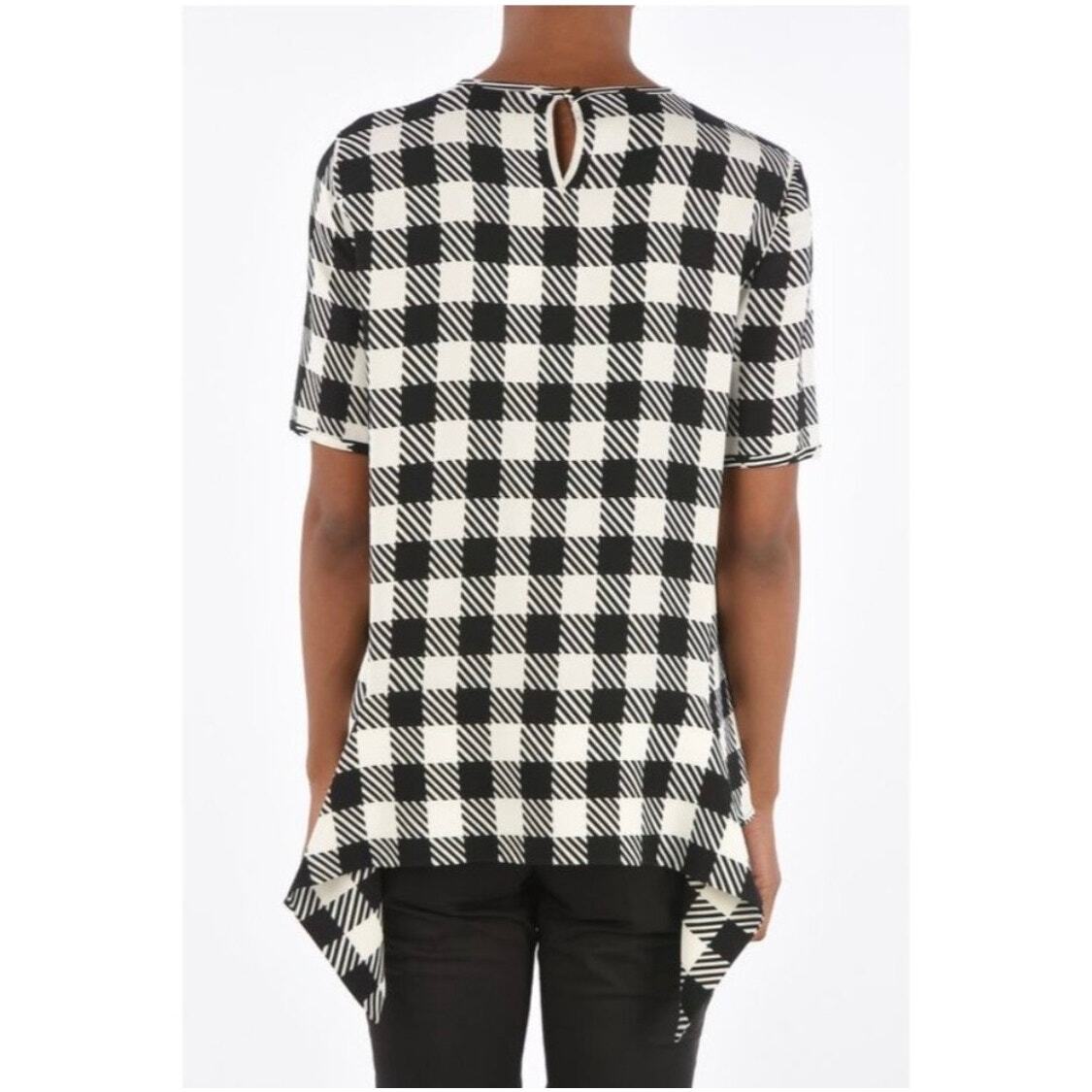 【Victoria Beckham】チェックリネントップ Victoria Victoria Beckham Women's 10 Plaid Check Pullover