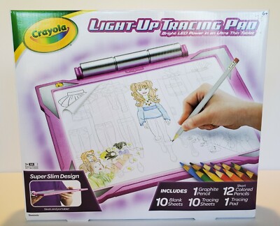 Crayola Light-Up Tracing Pad Pink, Ages 6+, with Extra Tracing