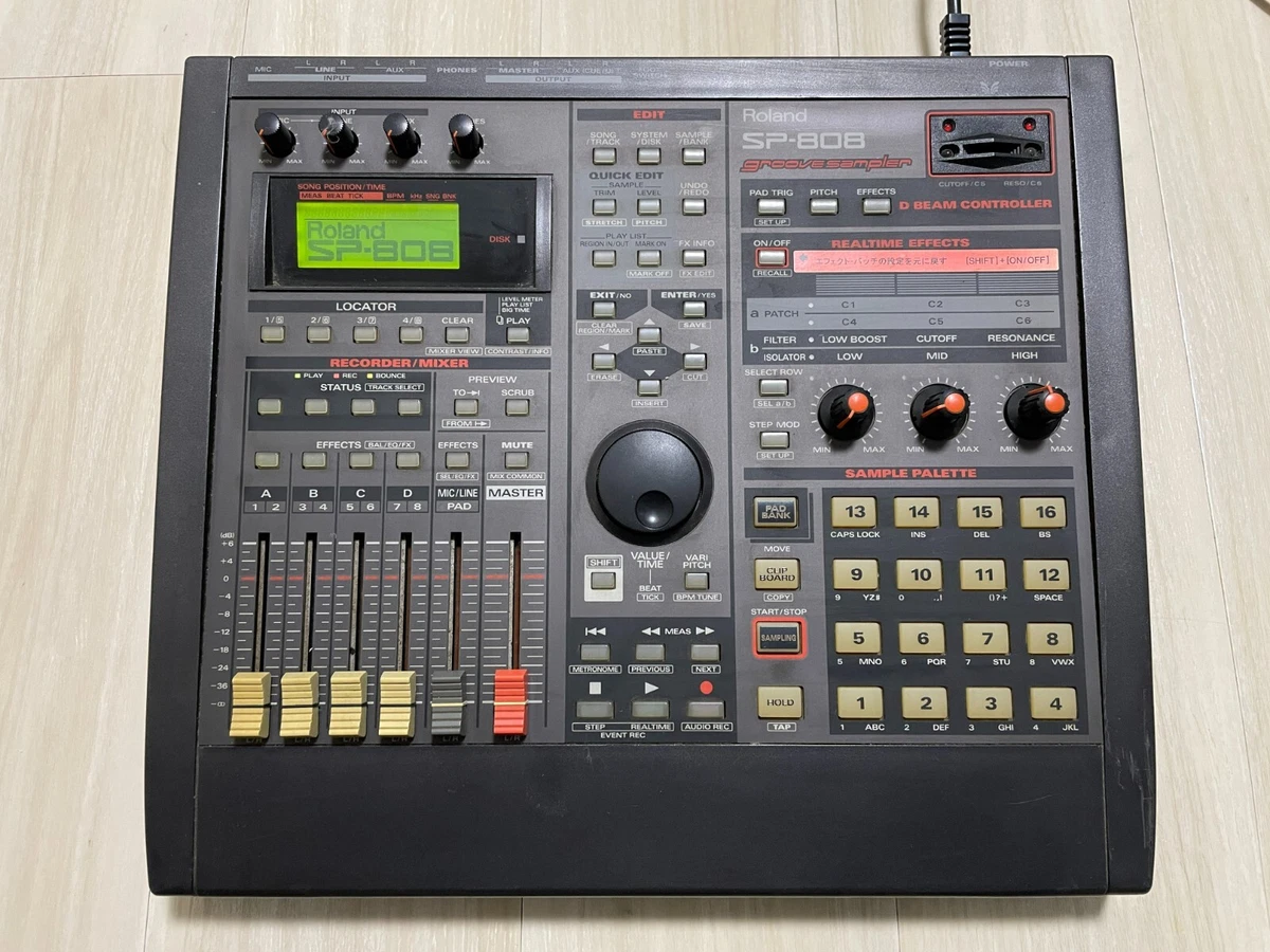 Roland SP-808 Groove Sampler Recorder Drum Machine with Power Cable and Manual