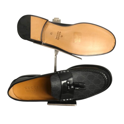 GUCCI- NIB Black Millenial Ribot Supreme Loafer, Size 12 - Picture 7 of 7