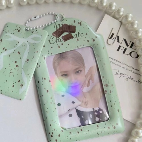 3inch Idol Photcards Protective Sleeves Kawaii Bow Cards Cover Card Holders - Picture 2 of 18
