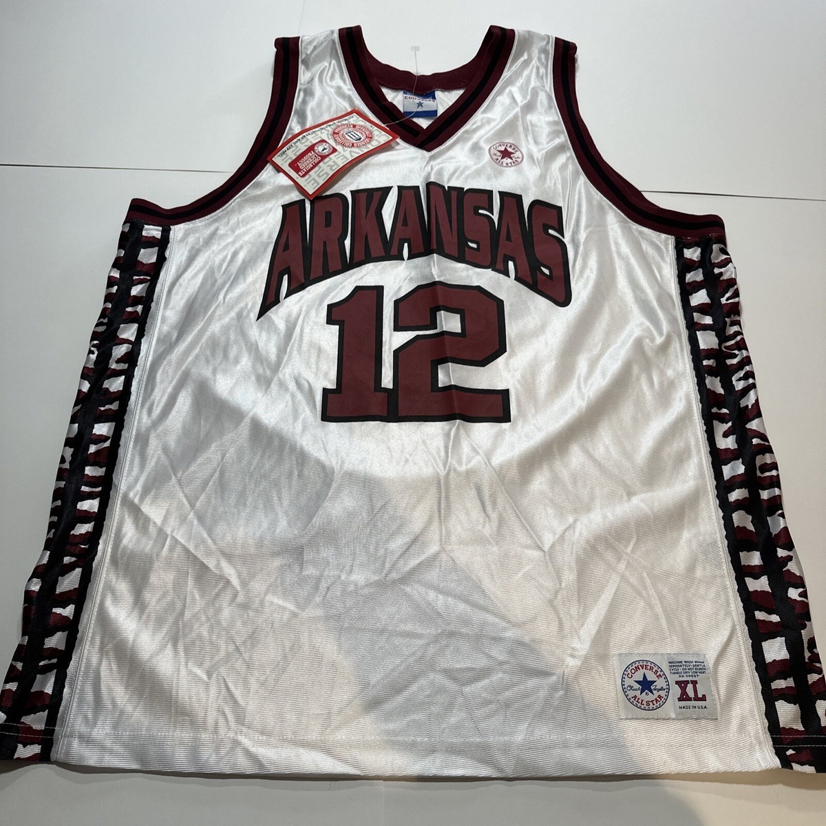 VTG Converse ARKANSAS RAZORBACKS Basketball Jersey Men SZ XL USA 