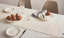 PROJECT 62 TABLE RUNNER BEIGE METALLIC GOLD PATTERN SIZE 14"X72" NEW WITH TAG