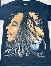 Vintage 2007 Bob Marley Tiger Zion T Shirt Size Small