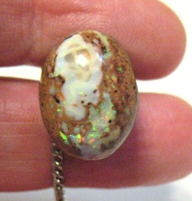 GENUINE NATURAL OPAL TIE TACK 12 X 15 MM