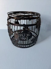 Rustic Metal Barrel Wine Cork Cage/Holders (Black)