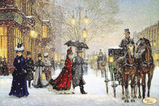 Bead Embroidery Kit Evening promenade DIY Beaded needlepoint Tela Artis