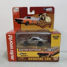 AW AUTO WORLD DUKES OF HAZZARD GENERAL LEE CHROME VERSION SLOT CAR RARE      