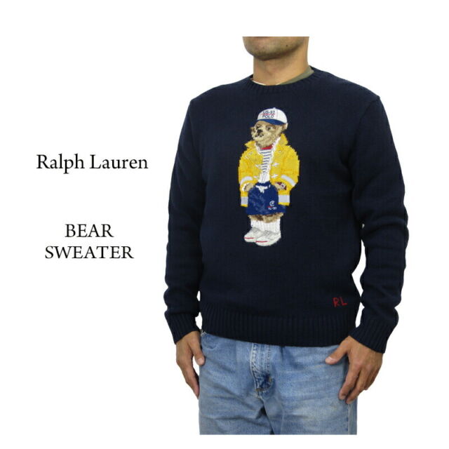 mobiel Uitvoeren soep Polo Ralph Lauren Navy Blue Sailing Bear Knit Cotton/linen Sweater 2xl XXL  for sale online | eBay