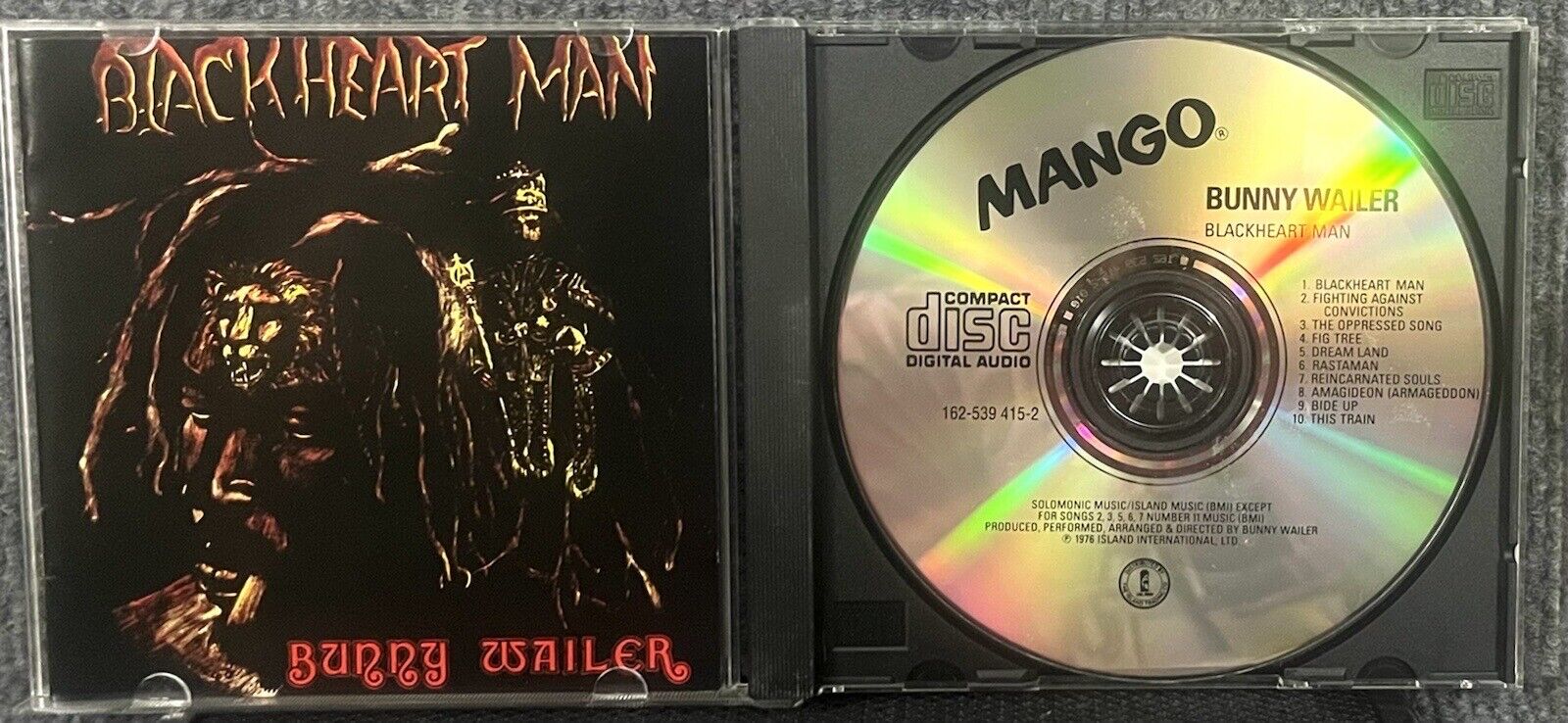 Blackheart Man by Bunny Wailer (CD, Oct-1990, Mango) Reggae 162-539 415-2