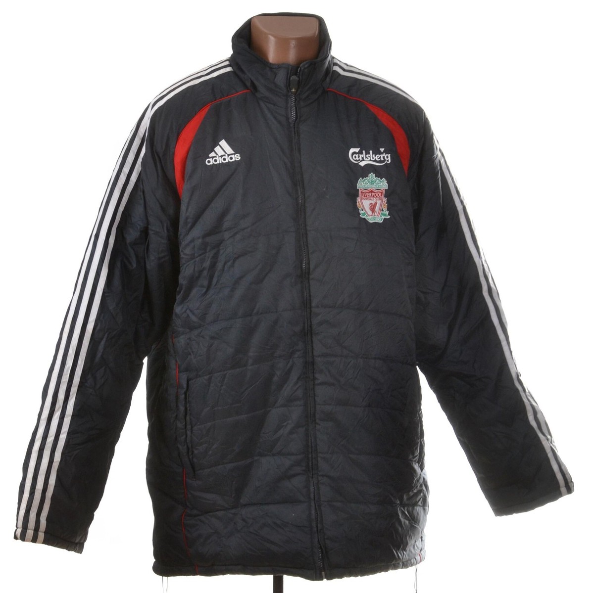  Liverpool FC ベンチコートOサイズ LIVERPOOL ENGLAND 2006/2007 FOOTBALL BENCH JACKET JERSEY ADIDAS