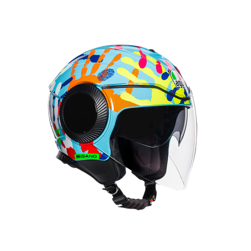 CASCO HELMET AGV JET ORBYT REPLICA VALENTINO ROSSI MISANO 2014 TAGLIA L |  eBay