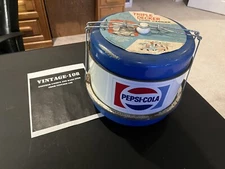 NOS MCM PEPSI COLA JL CLARK TRIPLE DECKER METAL FOOD CAKE PIE CARRIER, has wear