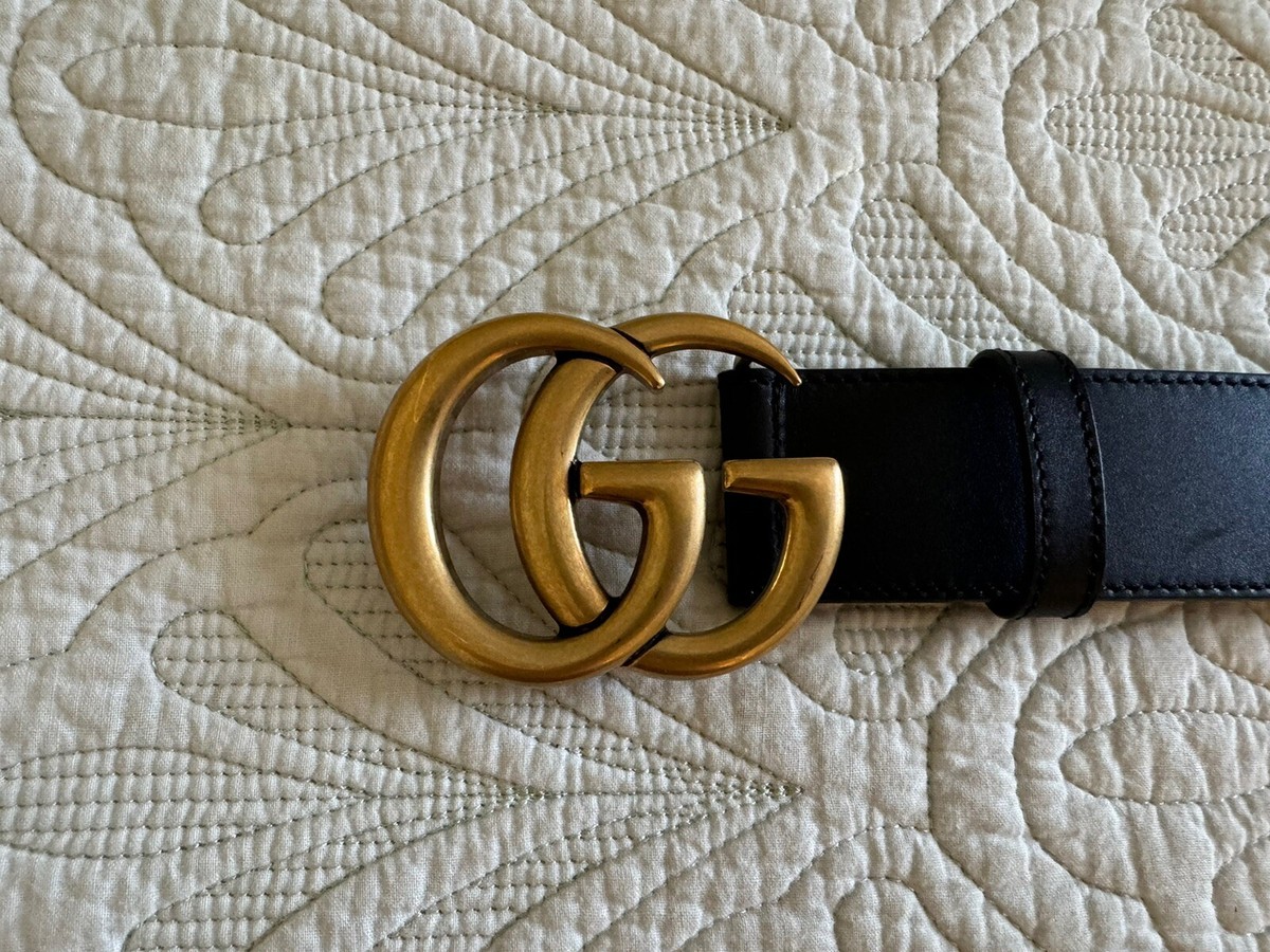 ベルト Gucci Gg Marmont 2015 Re-Edition Wide Belt 2015 Re-Edition wide leather belt in black - Gucci | Mytheresa