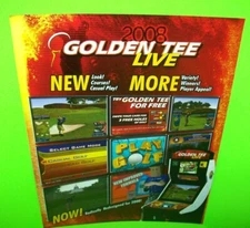 Incredible Technologies 2008 Golden Tee Live Arcade FLYER Original Game Artwork