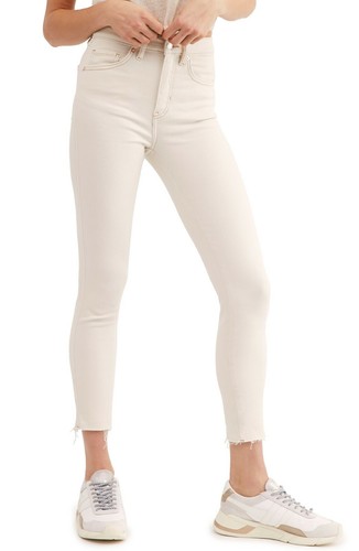 Free People Women Raw Hem Denim Stretch 