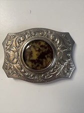 Belt Buckle Cowboy Western Silver by Vintage Chambers Belt Co. Cowgirl Country