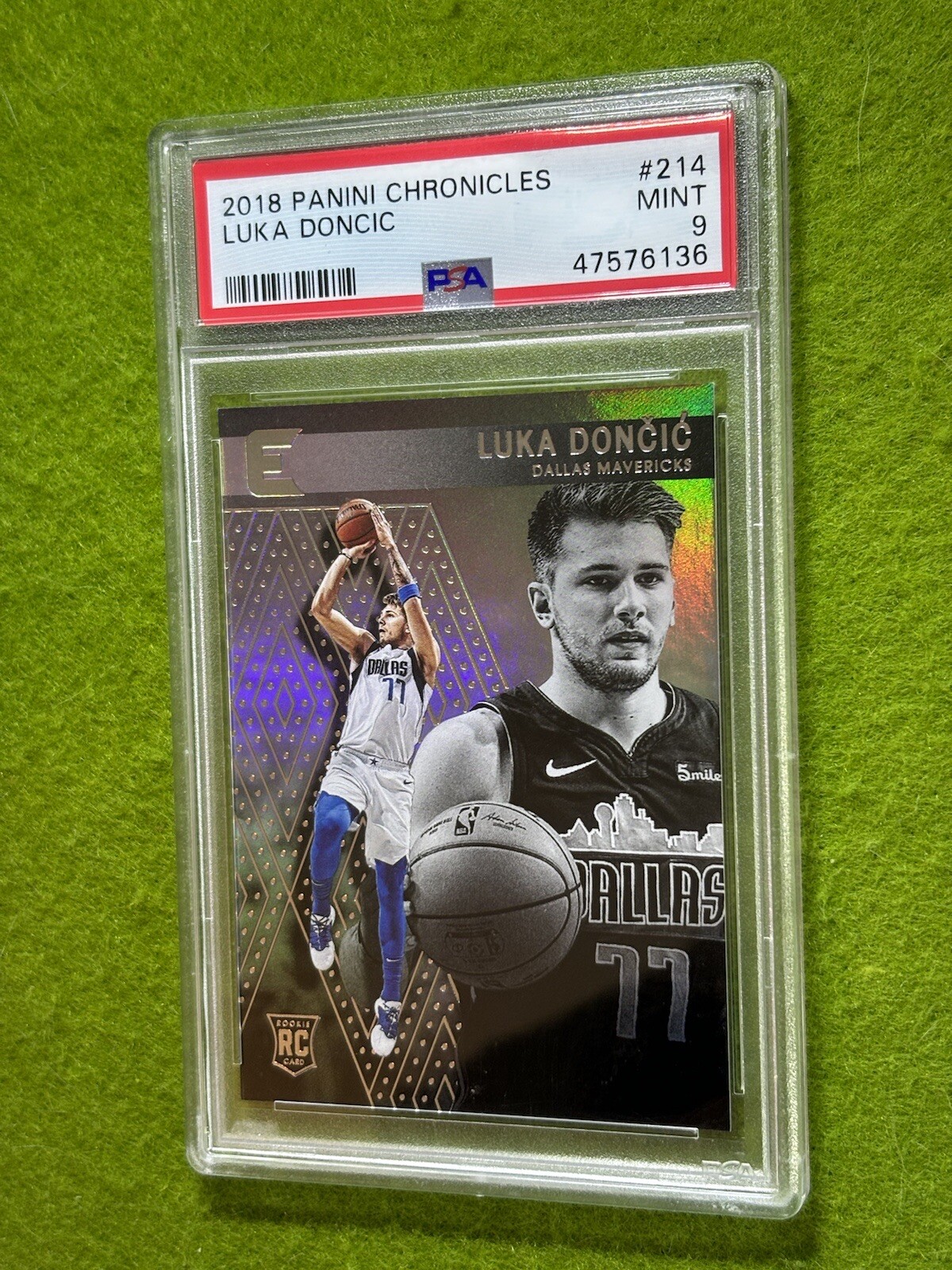 Luka Doncic SILVER PRIZM ROOKIE CARD PSA 9 MINT MAVERICKS RC  2018-19 Chronicles view 18