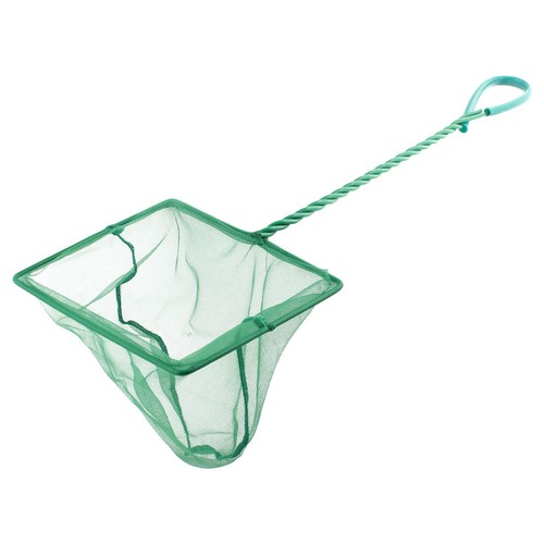 Filet Pêche Eau Douce Vert 15 X 12 Cm Avec Manche De Bouche Épuisette En Maille Manche Spiralé Poignée Plastique