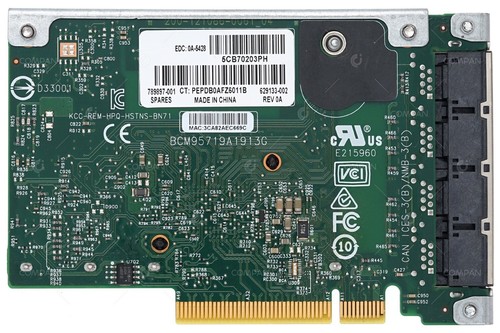 789897-001 HP 331FLR QUAD PORT 1GB RJ-45 INTEGRATED MEMORY ETHERNET ADAPTER - Photo 3/7