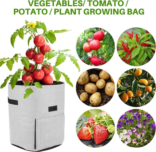 5-10PCS Garden Vegetable Potato Planting Bags 7 Gallon Non Woven Fabric Pot US - Picture 20 of 24