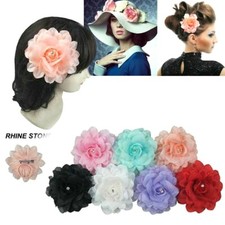 4pcs Alligator Bridal Rose Flower Hairpin Brooch Wedding Hair Accessories 5" Lot