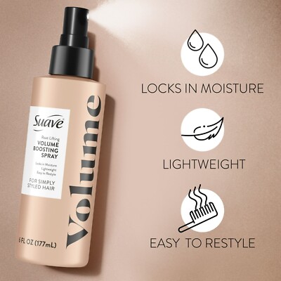 Suave Volume Boosting Spray Root Lifting 6 fl oz, Lightweight Hair Volumizer
