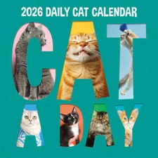 TF Publishing Cat-A-Day 2026 Wall Calendar w
