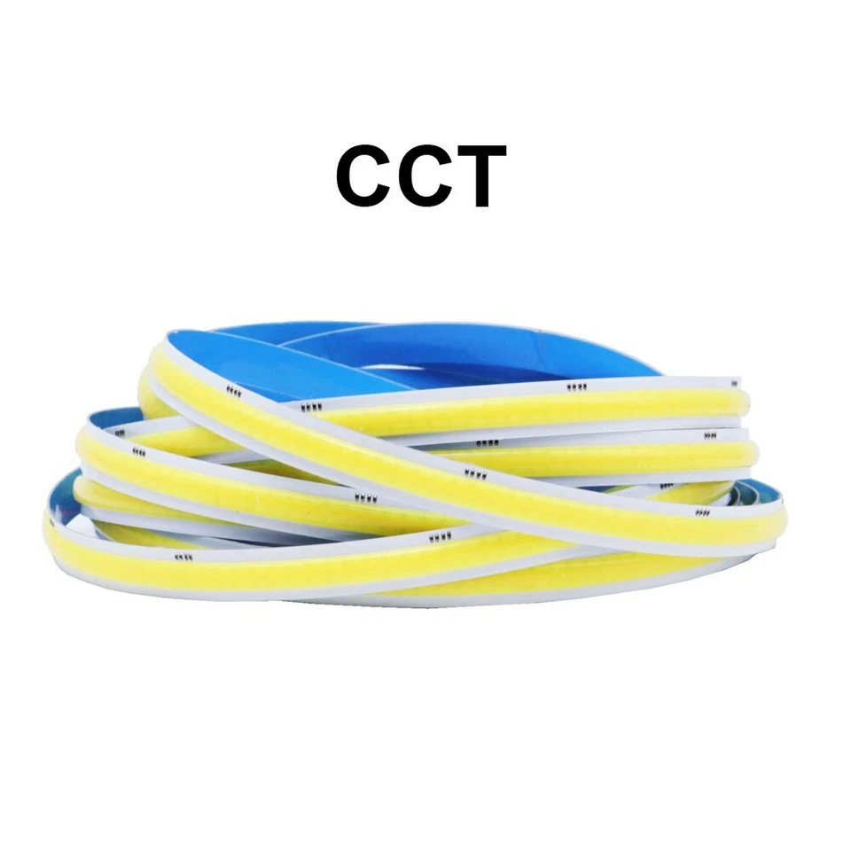 24V 5M CCT/RGB/RGBW COB LED Strip 840LEDs/m Soft Flexible FCOB Tape LED Light
