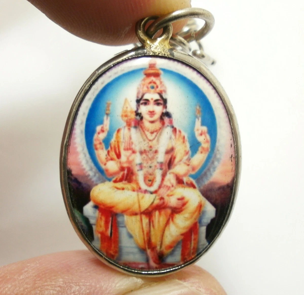 LORD SKANDA MURUGAN PENDANT MURUGA KARTIKEYA HINDU GOD OF WAR BLESSED NECKLACE