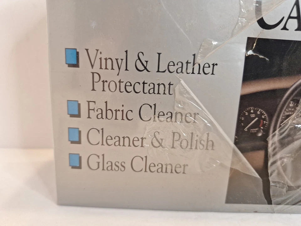 Kit de cuidados de carro Mazda genuíno vintage vinil e couro, tecido e limpadores de vidro - Imagem 2 de 4