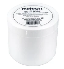 16 oz Clown White extra large theatrical circus face paint stage makeup Mehron 
