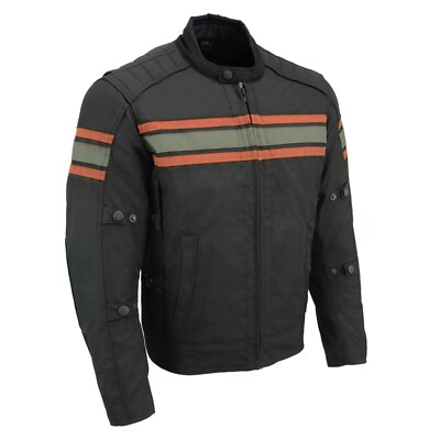 Milwaukee Leather MPM1751 Men's 'Burnt Orange' Leather and Textile Armored