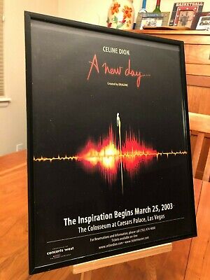 Big 11x14 Framed Celine Dion Live In Las Vegas 13 Concert Tour Lp Promo Ad Ebay