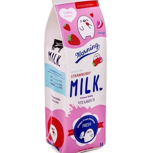 Cute Kawaii Strawberry Milk Pink School Pencil Case Zipper Pouch eBay