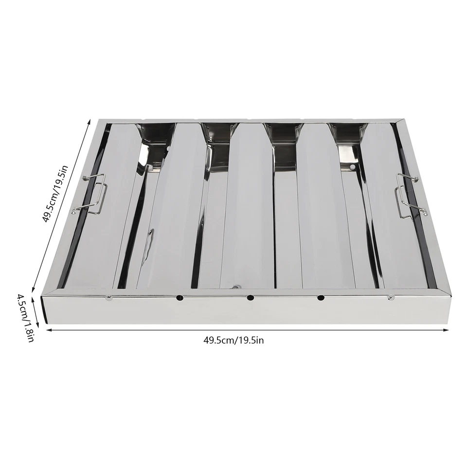 20"X20" Commercial Hood Filters 6 Pcs Stainless Steel Hood Grease Filter Baffle - Image 3 of 4