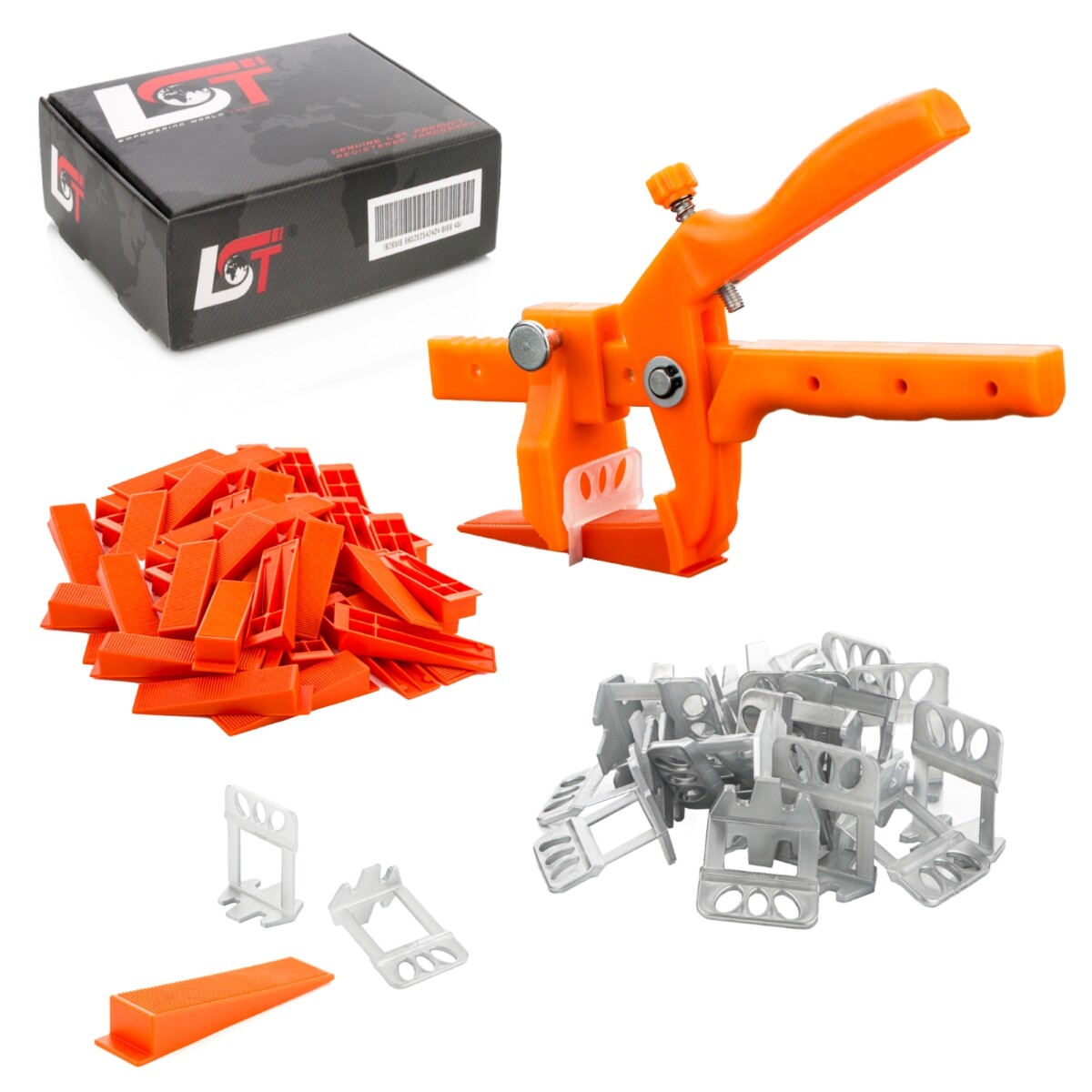 1000x Tabs XL 1mm + 300x Wedges + Pliers Leveling System Tile Thickness 12-20mm