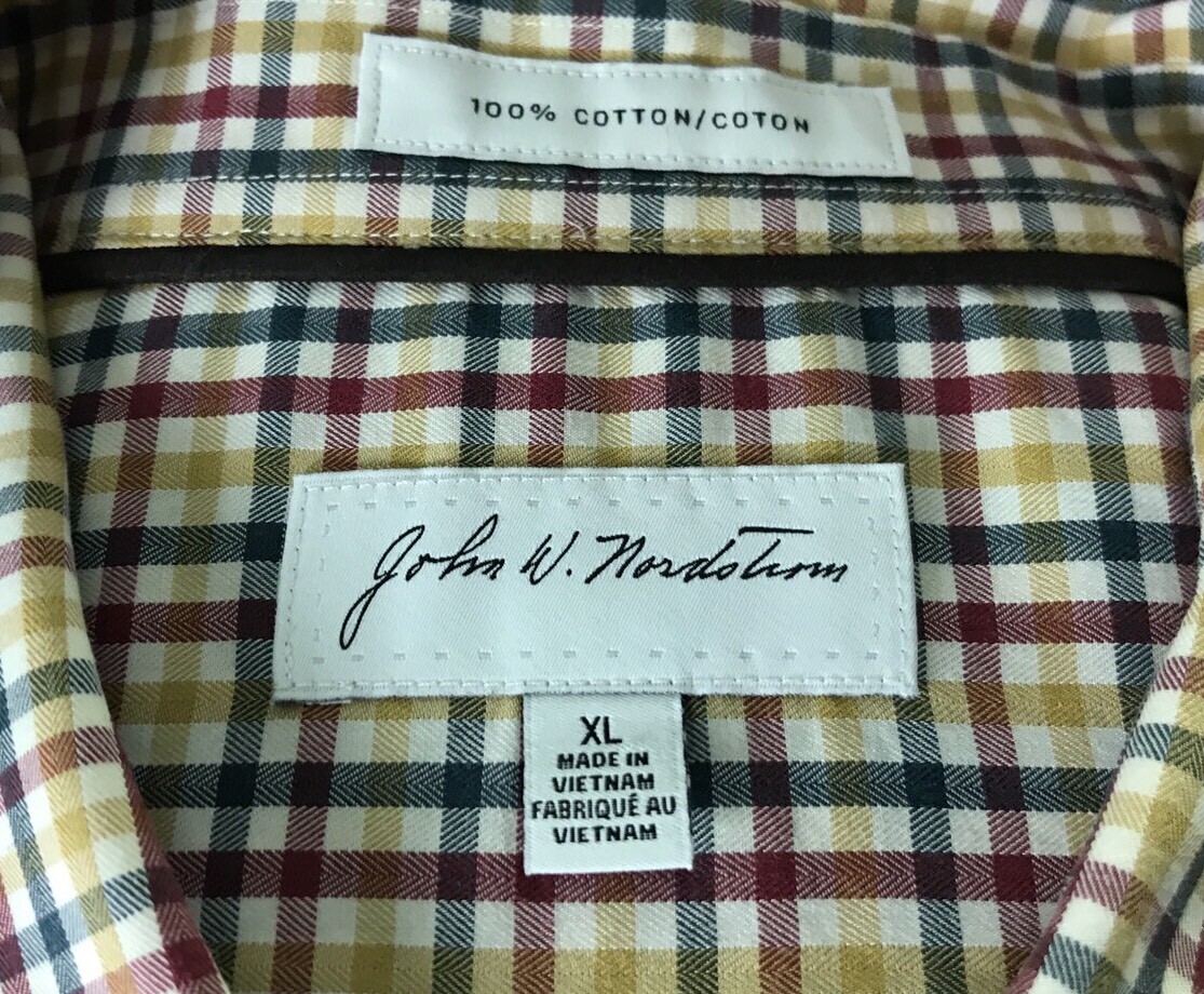 Chemise marine homme John W. Nordstrom XL Gun Club à carreaux automne