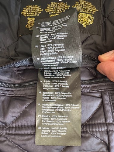 Giacca uomo trapuntata BARBOUR International taglia L blu navy stile britannico - Foto 19 di 23