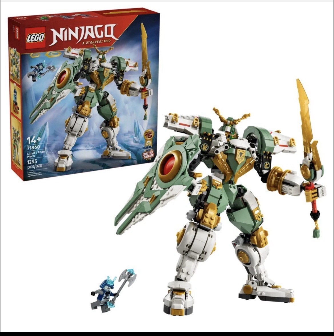 Lego Ninjago Legacy 15th Anniversary Lloyd's Titan Mech Set 71860 Presale