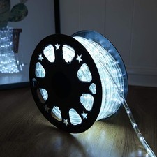 50ft 360 LED Waterproof Rope Lights, 110V Connectable Indoor Outdoor White Le...