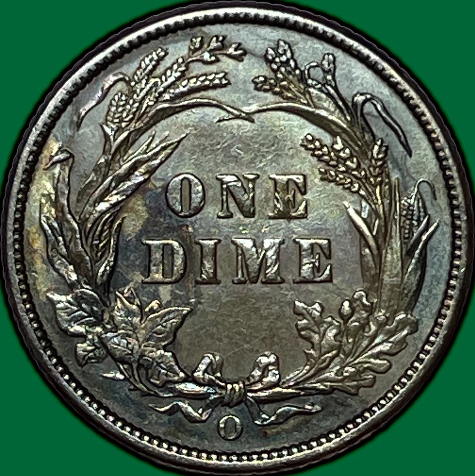 1898-O Barber Dime Silver Choice Almost Uncirculated AU+ Coin #28620 - Image 2 of 3