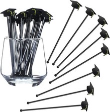 30 PCS Graduation Cap Cocktail Stirrers Disposable Plastic Swizzle Sticks for